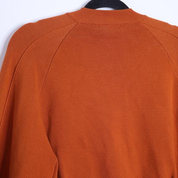 Athleta Sequoia Burnt Orange Zip-Front Women's Sweater - Picture 5 of 11